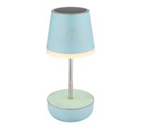 Lampe de table LED d'extérieur réglable en hauteur IP44 lampe solaire bleue H 25 cm
