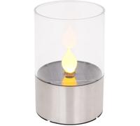 Lampe Solaire Photophore D'Extérieur LED Effet Feu Décoration de Jardin Table