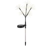 Lampe solaire aspect feu d'artifice Lampe solaire décorative Lampe solaire à piquet Lampe de jardin, acier inoxydable, LED blanc chaud, H 60 cm