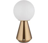 Lampe de table Lampe de table accu USB CCT cuivré Lampe de chevet Touchdimmer, opale, LED 1,5W 140Lm blanc chaud-blanc froid, DxH 12x23,5 cm