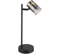 Globo Lighting Trabby lampe de bureau 1x8 W noir-laiton-fumé 57916T