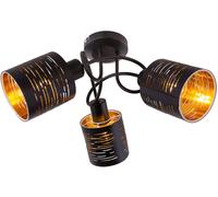 Globo Lighting Tunno plafonnier 3x15 W noir-doré 15342-3D