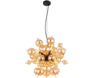 Globo Lighting Udo lampe suspendue 6x25 W noir-doré-ambre 15633HA