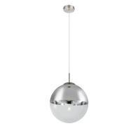 Plafonnier pendule design boule salon salle à manger verre suspendu lumière argent