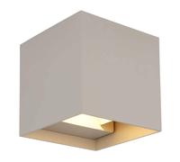Applique murale LED d'extérieur en aluminium couleur sable mat IP54 L 10 cm