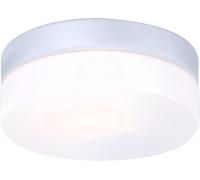 Plafonnier extérieur verre opale jardin parc ALU spot argent IP44 Globo 32111