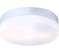 Globo Lighting Vranos plafonnier extérieur 2x60 W argenté-verre opalisé 32112