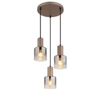 Globo Lighting Walton lampe suspendue 3x40 W fumé 54318-3HR