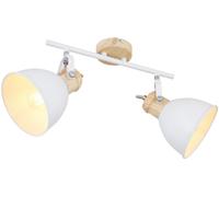 Globo Lighting Wiho plafonnier 2x40 W blanc-bois 54018-2