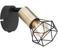 Globo Lighting Xara I applique murale 1x40 W noir-laiton 54802S-1AB