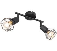 Plafonnier cage spot spotbar barre lampe réglable noir salon éclairage Globo 54802S-2