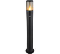 Borne lumineuse avec détecteur de mouvement Outdoor Eclairage extérieur Lampadaire de jardin Lampadaire détecteur de mouvement, acier inoxydable fumée noire, douille E27, DxH 14x80 cm