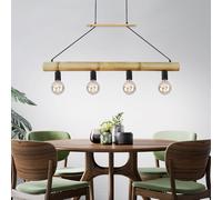 Plafonnier suspension naturelle salon salle à manger éclairage lampe à suspension design vintage Globo 15425-4