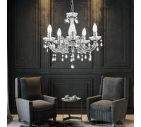 Globo Lustre Plafond Pendule Suspendue Lampe 4-6 Lumières Chrom Clair