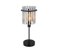Globo Noir mat - Métal - Verre fumé - 1 ampoule - H 37,5 cm