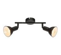 Globo - Plafonnier 2 spots en métal - Noir - Namus Noir G