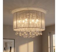 Globo Plafonnier Deckenleuchte Cristal Verre Soie LED 40 cm 7-12 Lumières