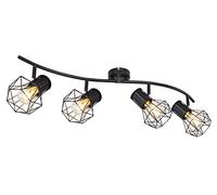 Globo Lighting Plafonnier Priska – Design industriel – Noir