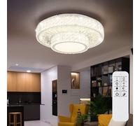 Plafonnier Lampe de salon Plafonnier LED Chrome K5 Cristaux Télécommande