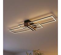 Globo Plafonnier LED En Bois Aspect Aluminium Noir 100 cm 1-3 L