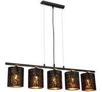 Globo - Plafonnier rectangulaire design velours Tuxon - L. 90 x H. 120 cm - Noir - Tuxon Noir G