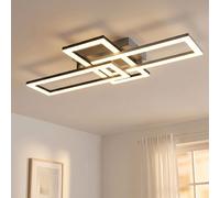Plafonnier lampe design plafonnier LED salon gris clair opale L 61,4 cm