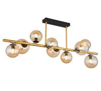 Globo Plafonnier Riha 9 lumières noir avec or - 56135-9D