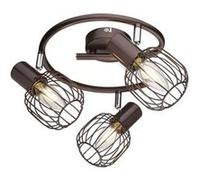 Globo - Plafonnier spot rond design industriel Akin - Marron bronze - Akin Marron G