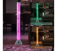 Globo RGB LED Colonne d’eau Luminaire sur Pied 10 Poissons Décoratifs 120 cm