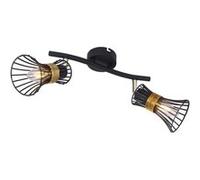 Globo - Spot plafonnier design Purra - Noir et doré - Purra Noir G