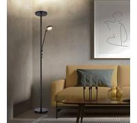 Globo Stehlampe LED Deckenfluter Flexo Noir Mat Dimmer Leselicht