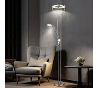 Globo Stehlampe LED Dimmbare Leseleuchte Deckenfluter Argent 194 cm