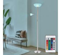 Globo Stehlampe Leseleuchte LED Dimmable RGB Avec Télécommande, Nickel Mat