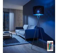 Globo Stehlampe RGB LED Dimmable Avec Télécommande, Noir Or, 160 cm