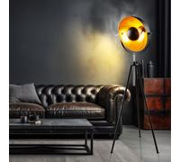 Globo Stehlampe Stativ Deckenfluter Leseleuchte Noir Or Hauteur Réglable