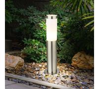 Globo Lampe Sur Poteau Extérieur IP44 Détecteur 2-8m 90° Prise Anthracite/Argent