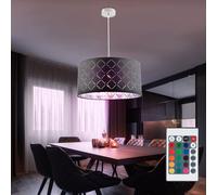 Globo Suspension Lampe Plafond Salon En Tissu RGB LED Dimmable Avec Télécommande