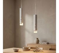 Lampe suspendue LED double, suspension pour salle à manger, lampe de table, lampe de poche, blanche, H 120 cm