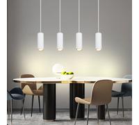 Globo Suspension Plafonnier 4 Ampoules Blanche 120 cm H