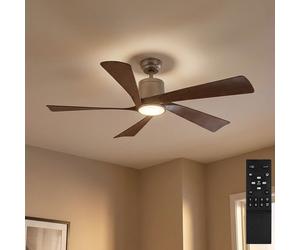 Globo Ventilateur Deckenlampe LED 5 Lames Marron, CCT, 132 cm, IP20
