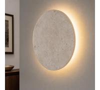 Globo Wandleuchte LED Moderne Murale Rond Travertin Blanc D 30 cm