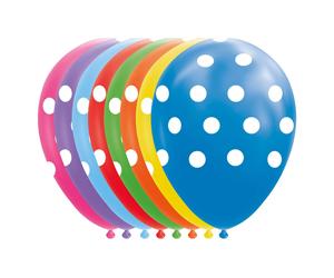 Globos - Ballonnen Stippen Mix Kleuren 30cm 8st. NEUF