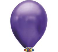 Globos - Ballons métalliques, latex, paquet de 100 SG31393 (taille unique) (Violet)