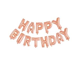Globos - Folieballon Tekst Happy Birthday Rose Goud NEUF