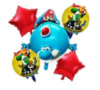 Globos Mario Bros y Yoshi, Cumpleaños, Aniversarios, Baby Showe, Despedida de Soltera/ro, día de la madre, día del padre, San Valentín, Navidad, Halloween (0MARIOYOSHAZUL)