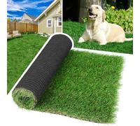 GLOBREEN Gazon artificiel pour l'apprentissage de la propreté des chiens, tapis d'extérieur pour animaux de compagnie, terrasse, balcon, avec trou de drainage, 0,9 x 1,5 m