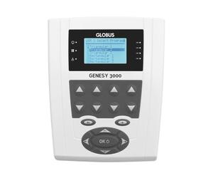 Globus | Genesy 3000, électrostimulateur à 4 canaux avec 423 programmes, utilisé à des fins professionnelles et de réadaptation pour le traitement des pathologies du système musculo-squelettique