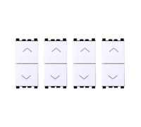 gloca Bouton double 1P+1P 16A Compatible Arké (blanc, 4 pièces)