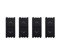 gloca Bouton double 1P+1P 16A Compatible Arké (noir, 4 pièces)