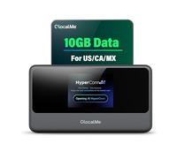GlocalMe MeowGo Routeur WiFi Mobile 4G, DL 390 Mbit/s, Internet Mobile pour 200 Pays Mondiaux, Aucune Carte SIM Nécessaire, WiFi Portable pour Voyage sans Contrat avec 10GB de Données en Europe